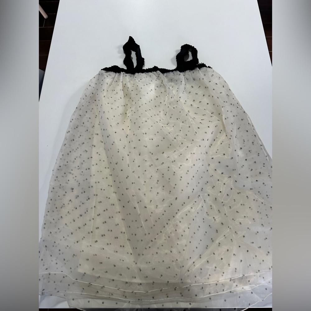 Zara Monochrome Ruffle Accent Dress